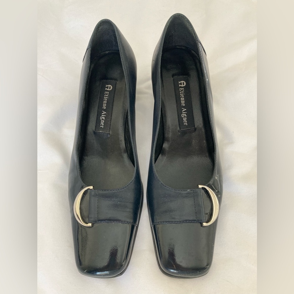 Etienne Aigner Navy Dress Heals 6.5
